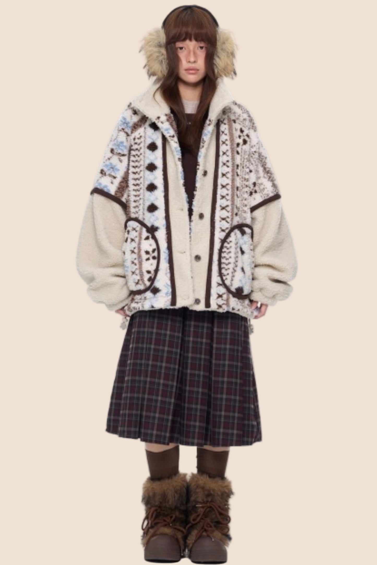 Ethnic Polar Fleece Jacket