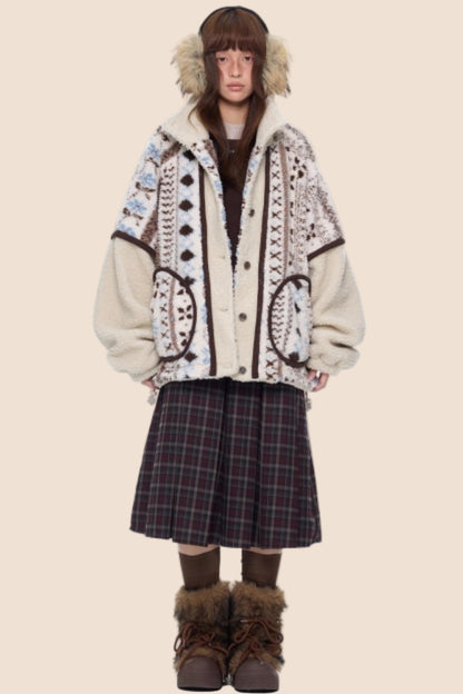 Ethnic Polar Fleece Jacket