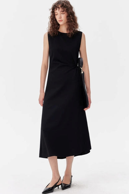 Black Knot Waist Dress