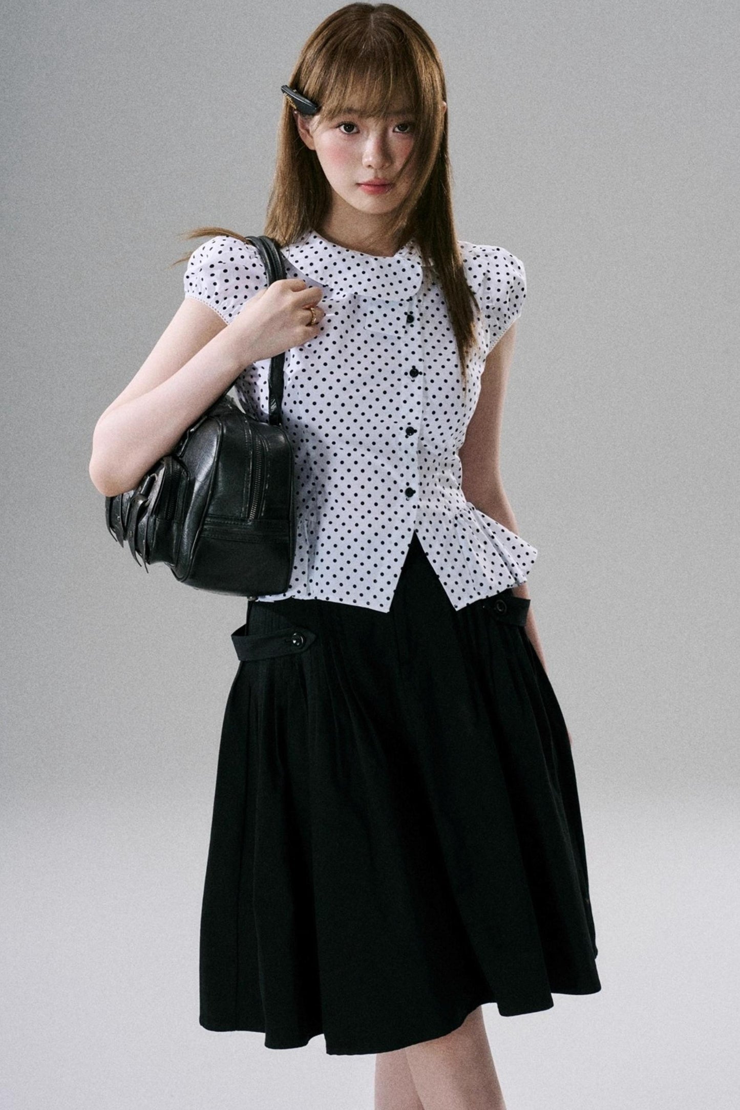 Japanese Style Cotton Pleated Skirt