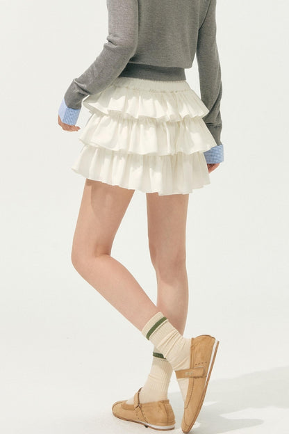 Layered Lace A-Line Culottes