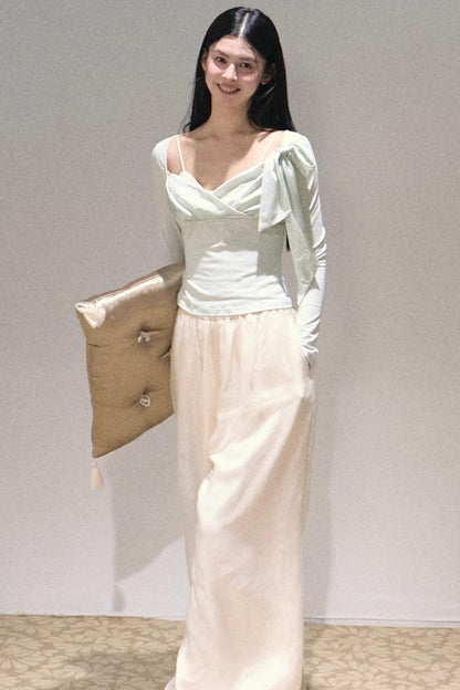 Blue Night Silk Scarf Top