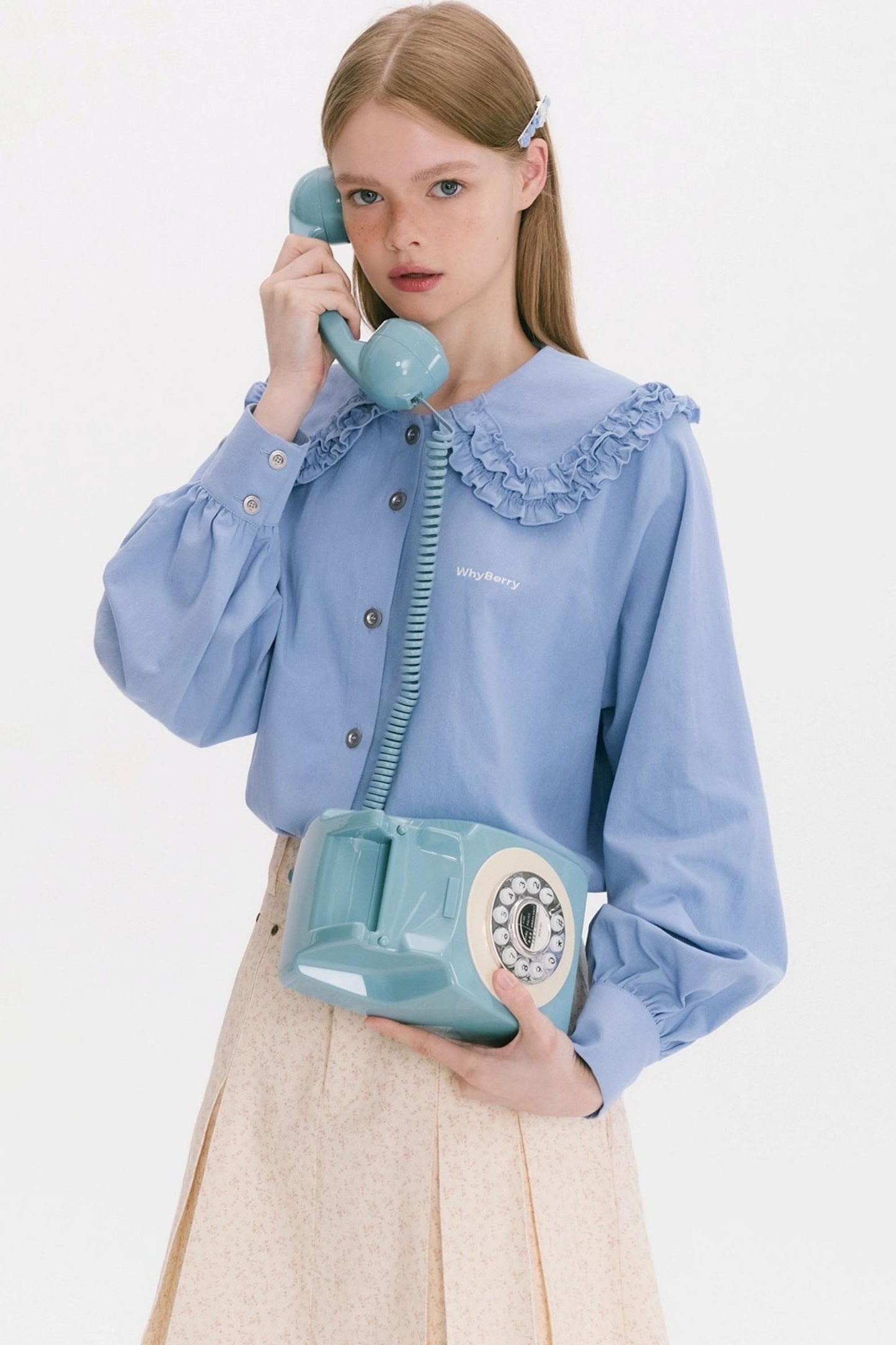 Love Balloon Flower Lapel Shirt