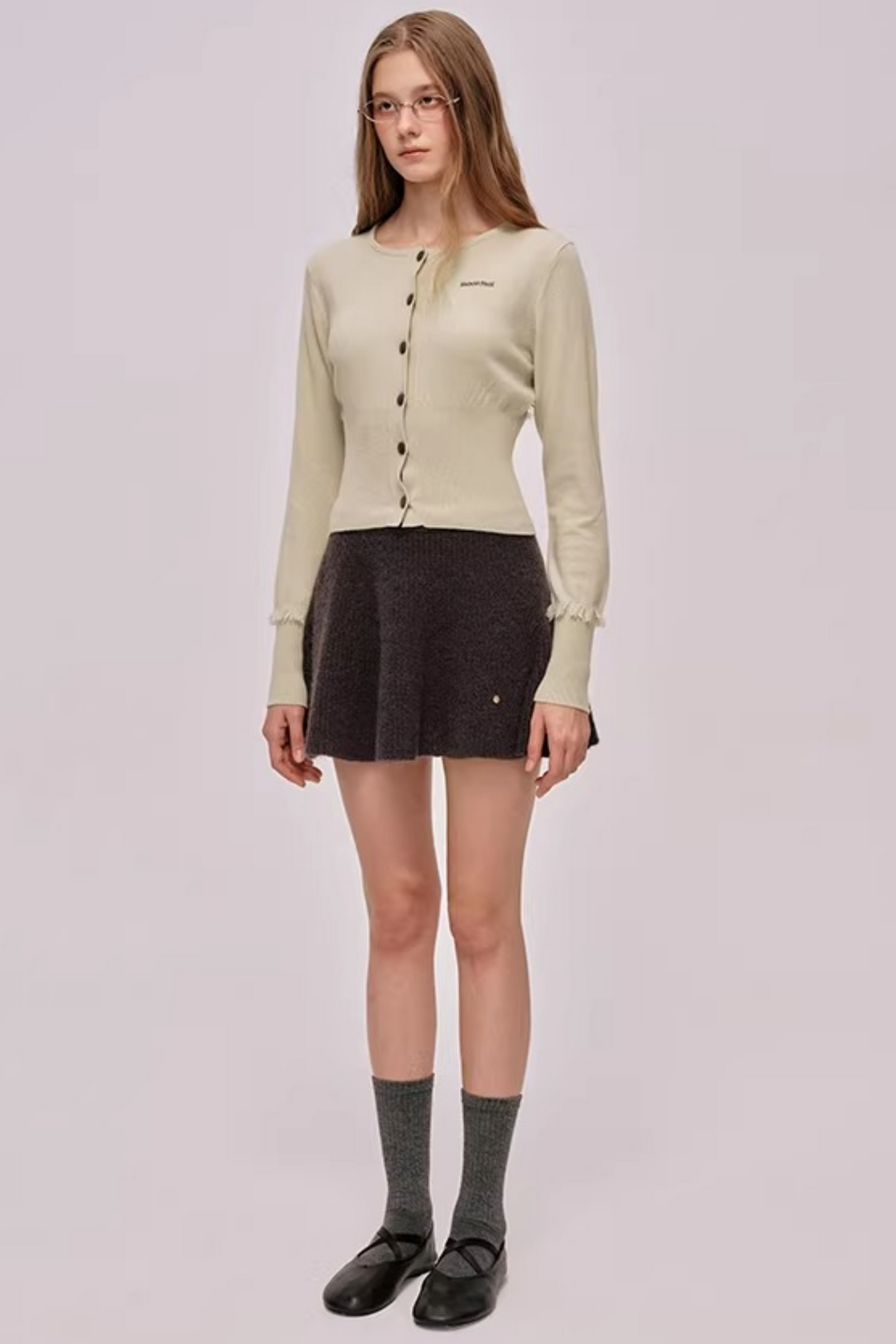 Embroidered Merino Wool Cardigan