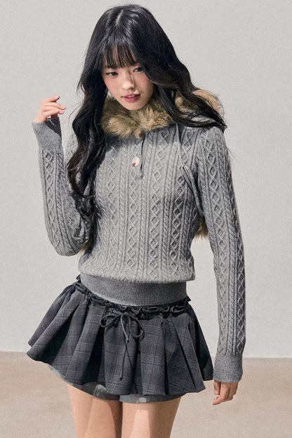 Snowfall Plush Hooded Sweater