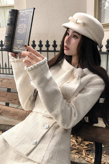 Elegant Narcissus Ribbon Suit Set-Up