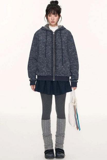 Fungus Edge Lambswool Hooded Cardigan