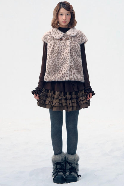 Leopard Print Faux Fur Jacket