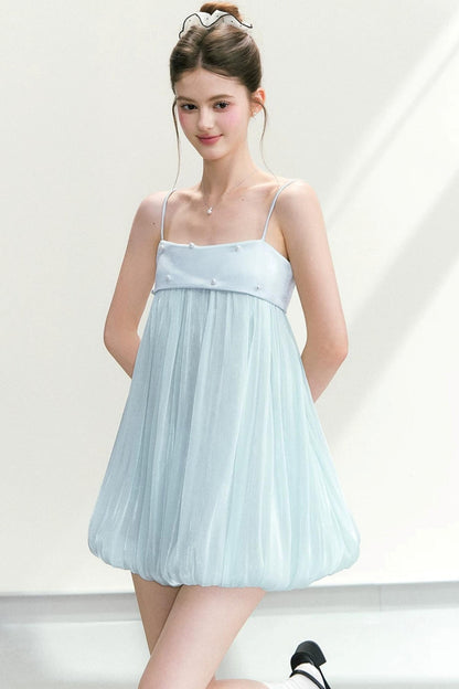 Girly Blue Floral Dress
