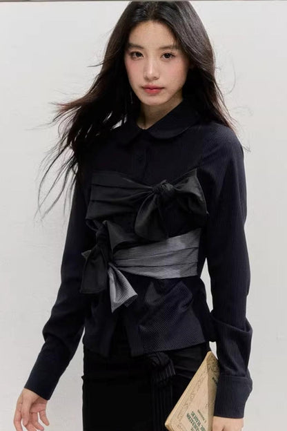 Butterfly Strap Long-Sleeved Shirt