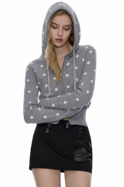 Retro Textured Structured Skirt