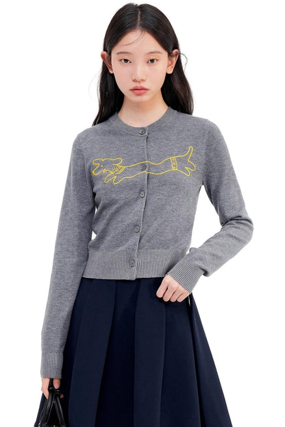 Embroidered Knitted Casual Top