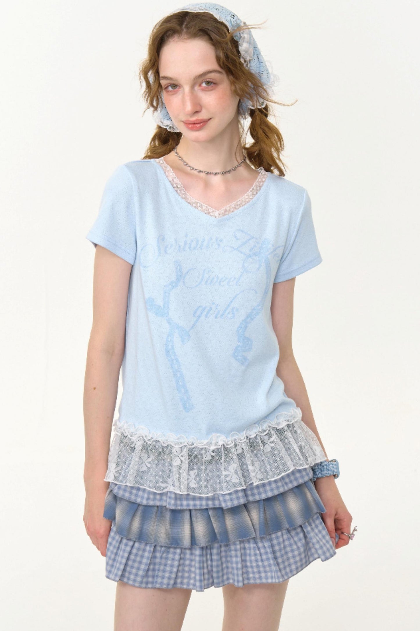 Blue Lace Tee