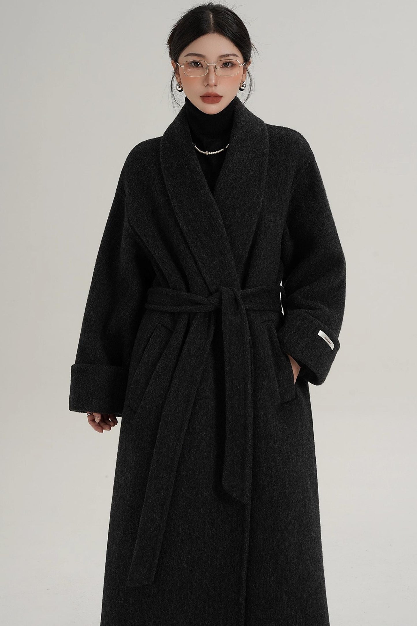 Elegant Wool Lapel Coat