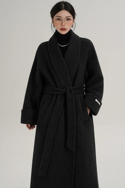 Elegant Wool Lapel Coat