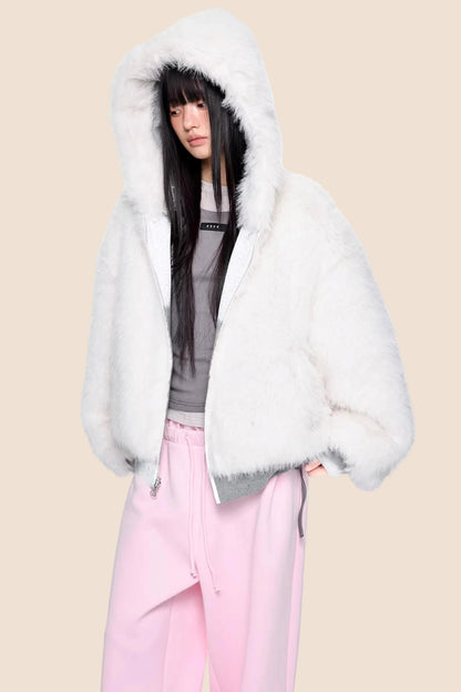 Reversible Furry Cotton Jacket