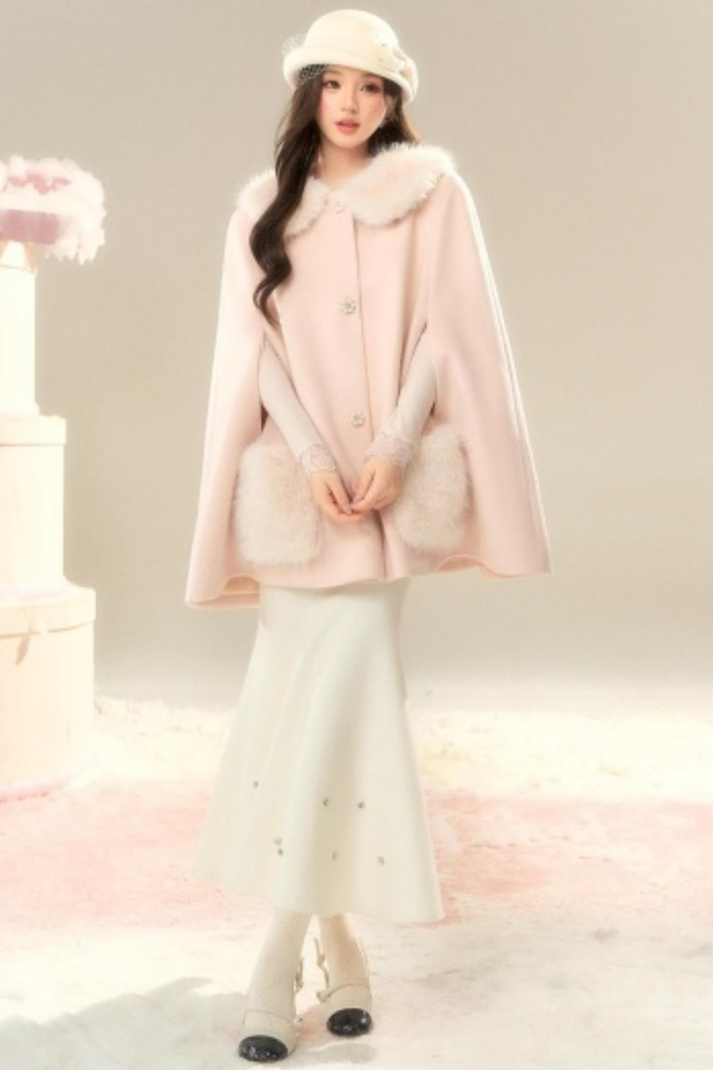 Elegant Woolen Princess Coat