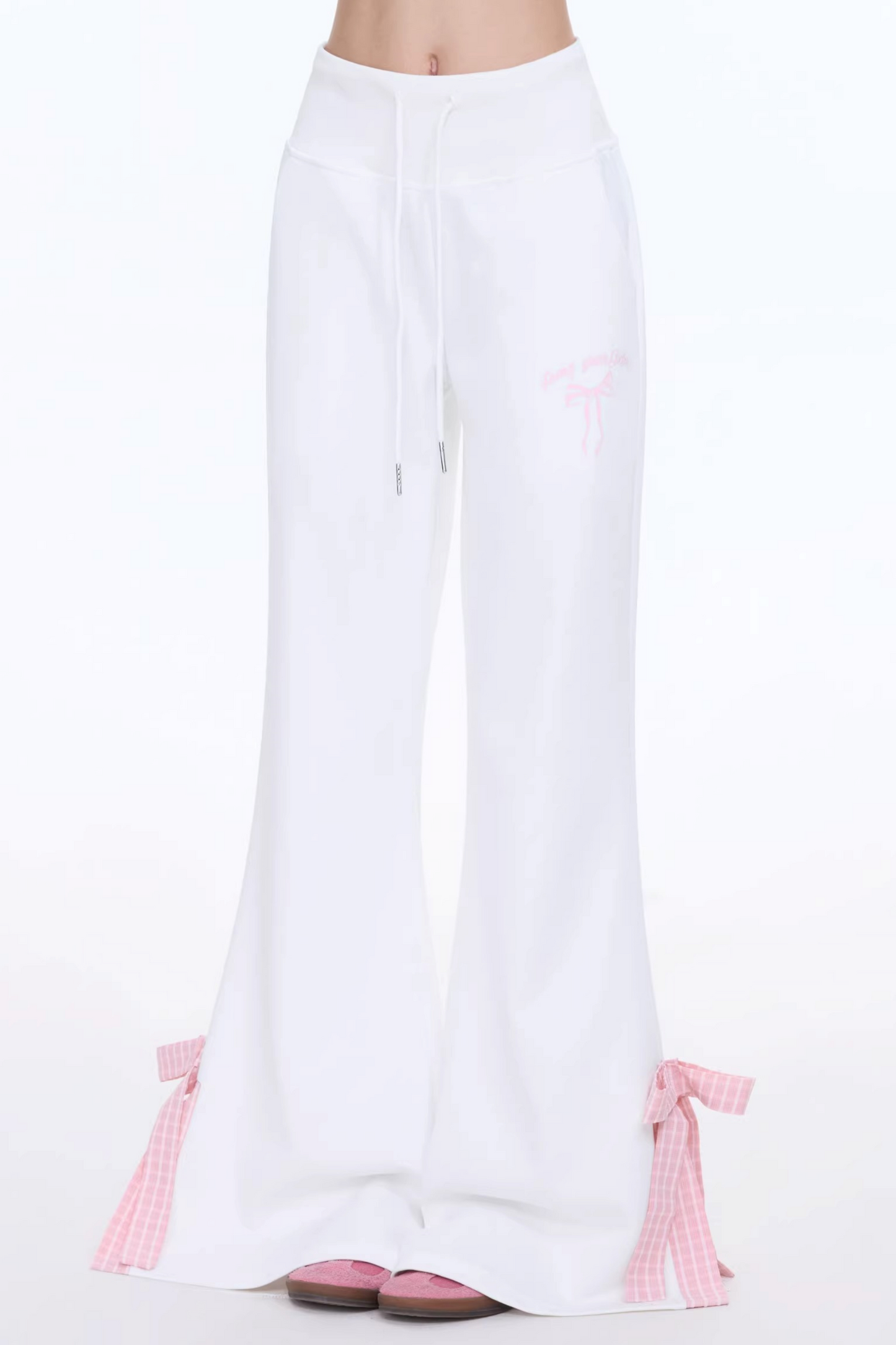 Retro Bowknot Flared Pants