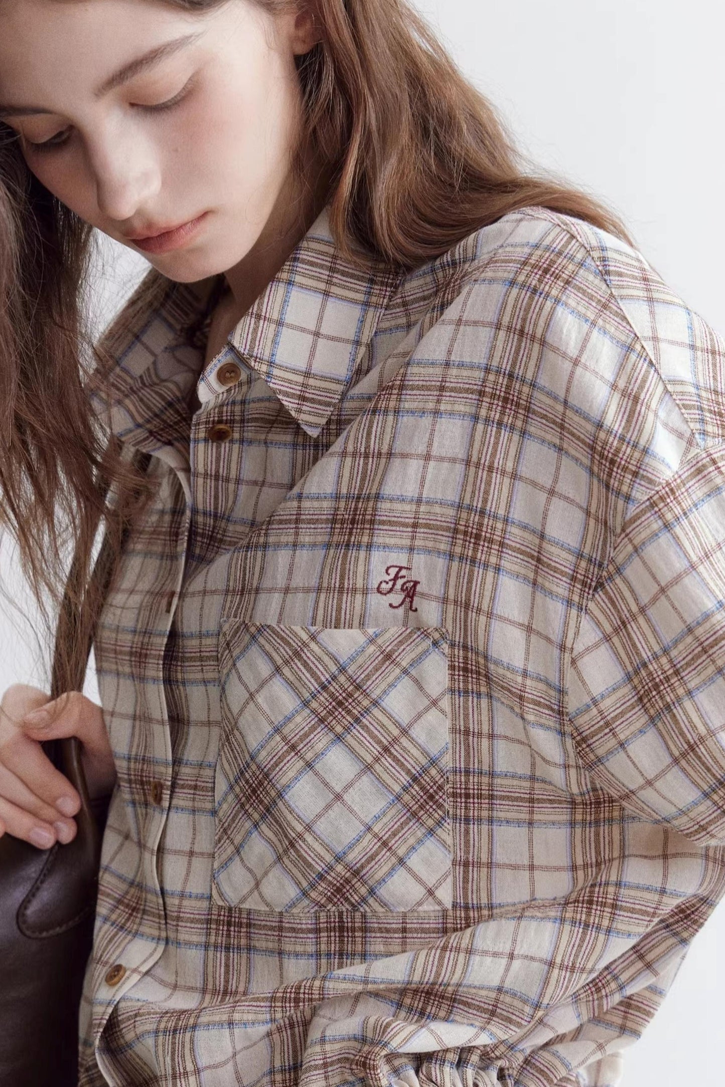 Caramel Milk Crisp Plaid Shirt