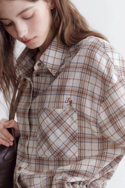 Caramel Milk Crisp Plaid Shirt