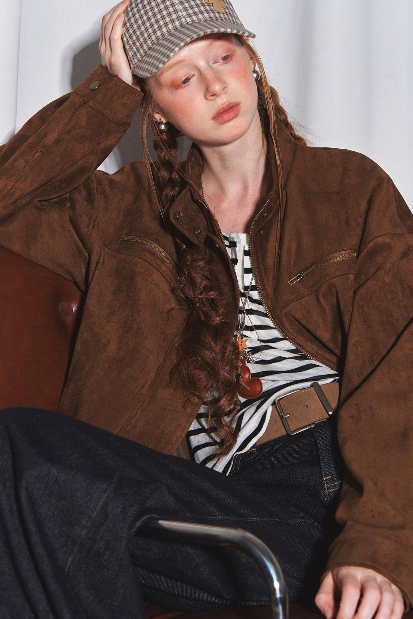 Vintage Suede Baseball Jacket