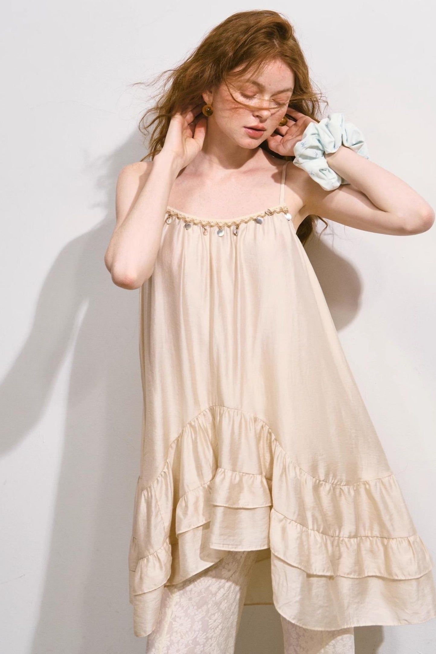 Summer Ruffle Lace And Pants Set-Up