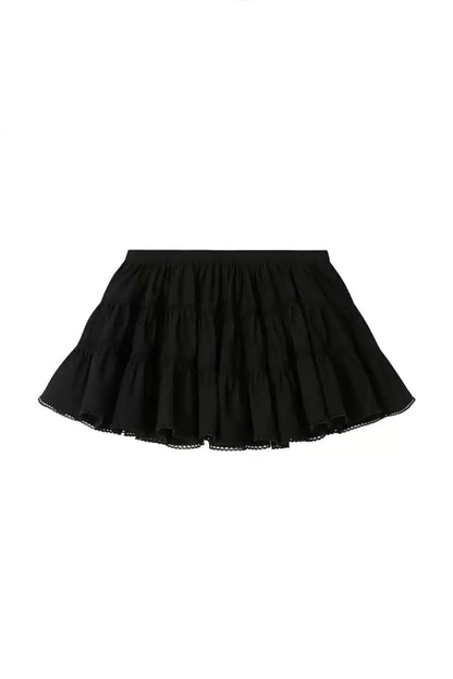 Patchwork Lace Pleated Cake Skirt