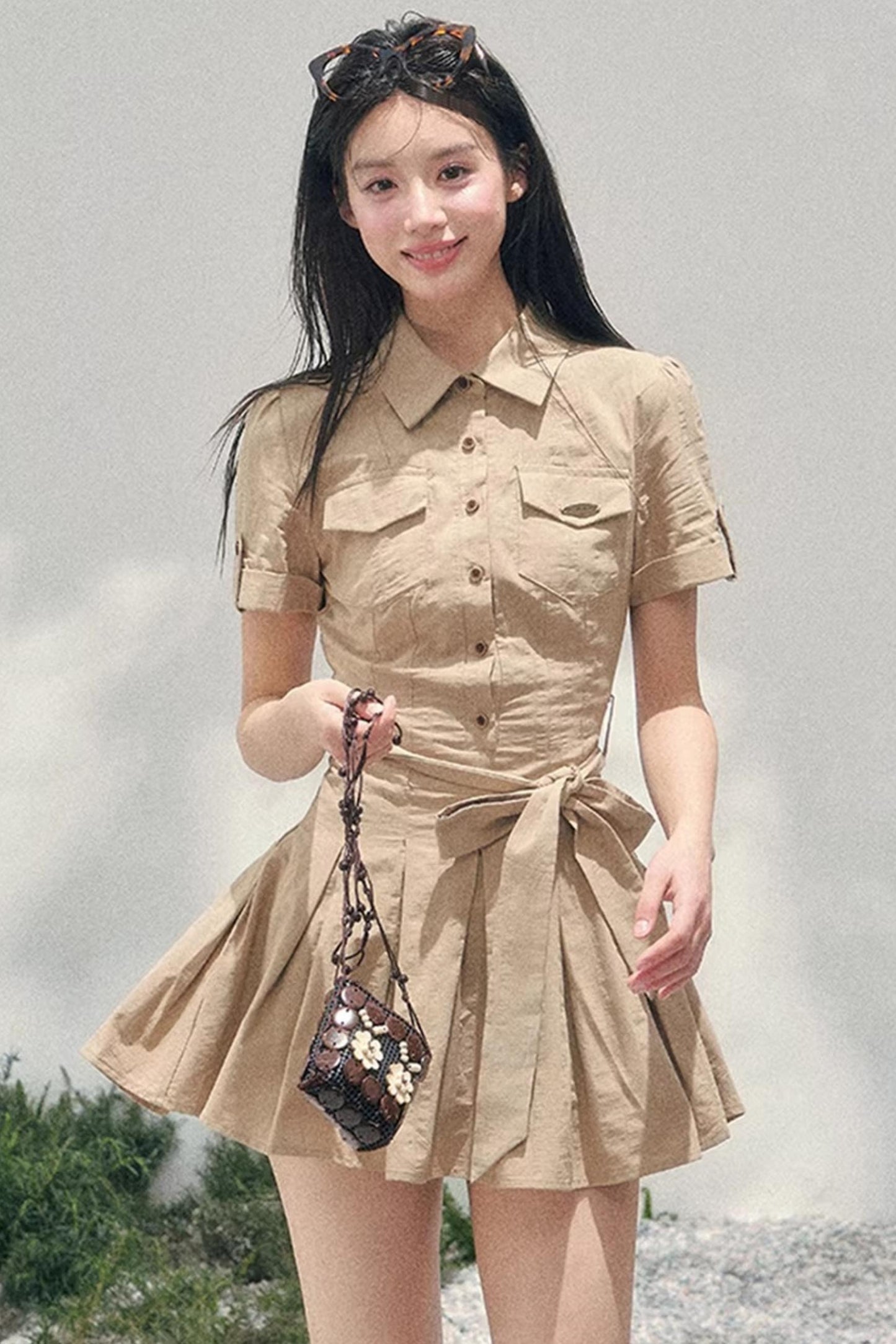 Whispers of Banana Leaves Dress Set