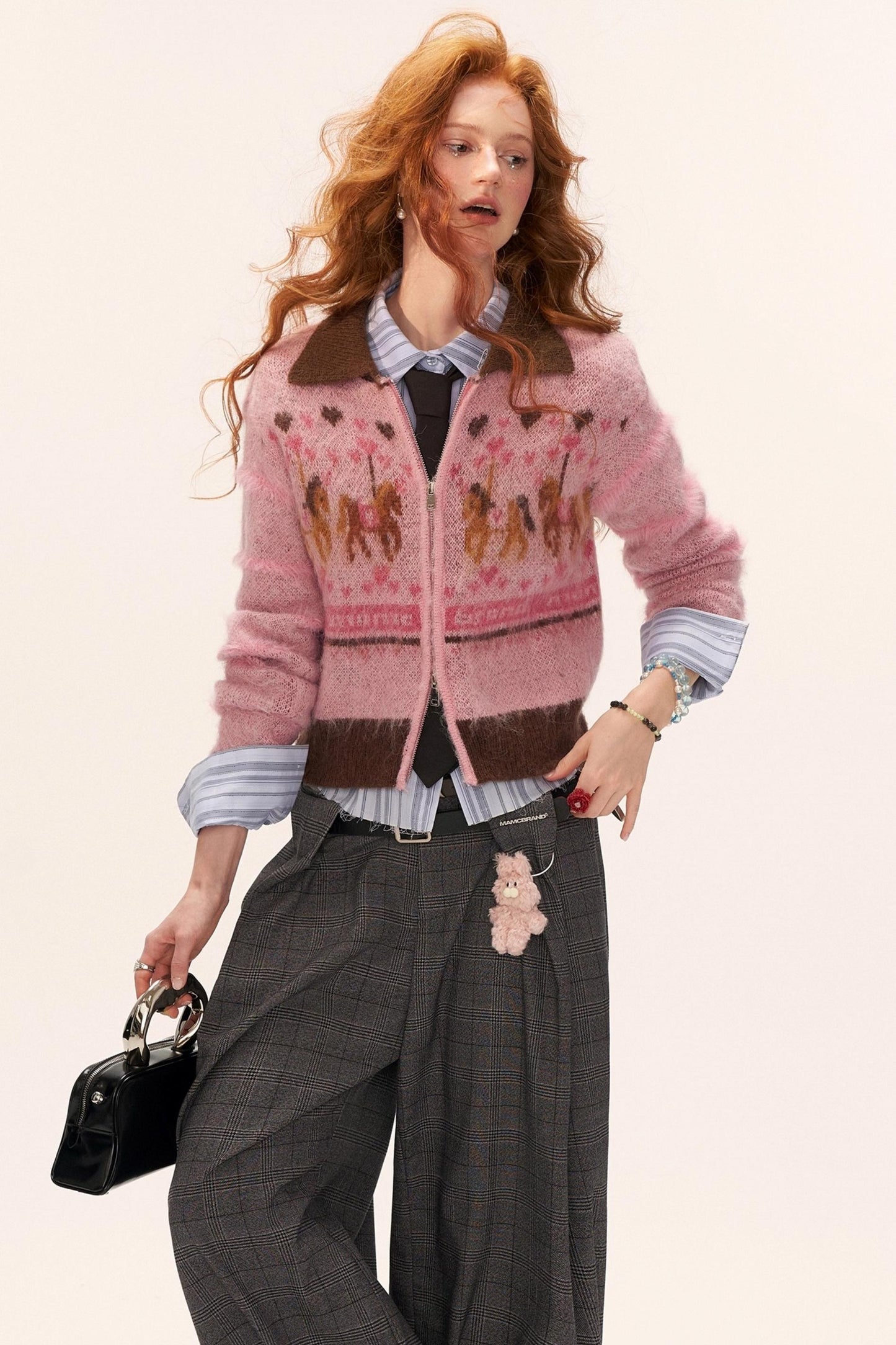 Amusement Park Pony Zipper Cardigan