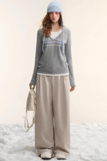 Fair Isle Two-Piece Top