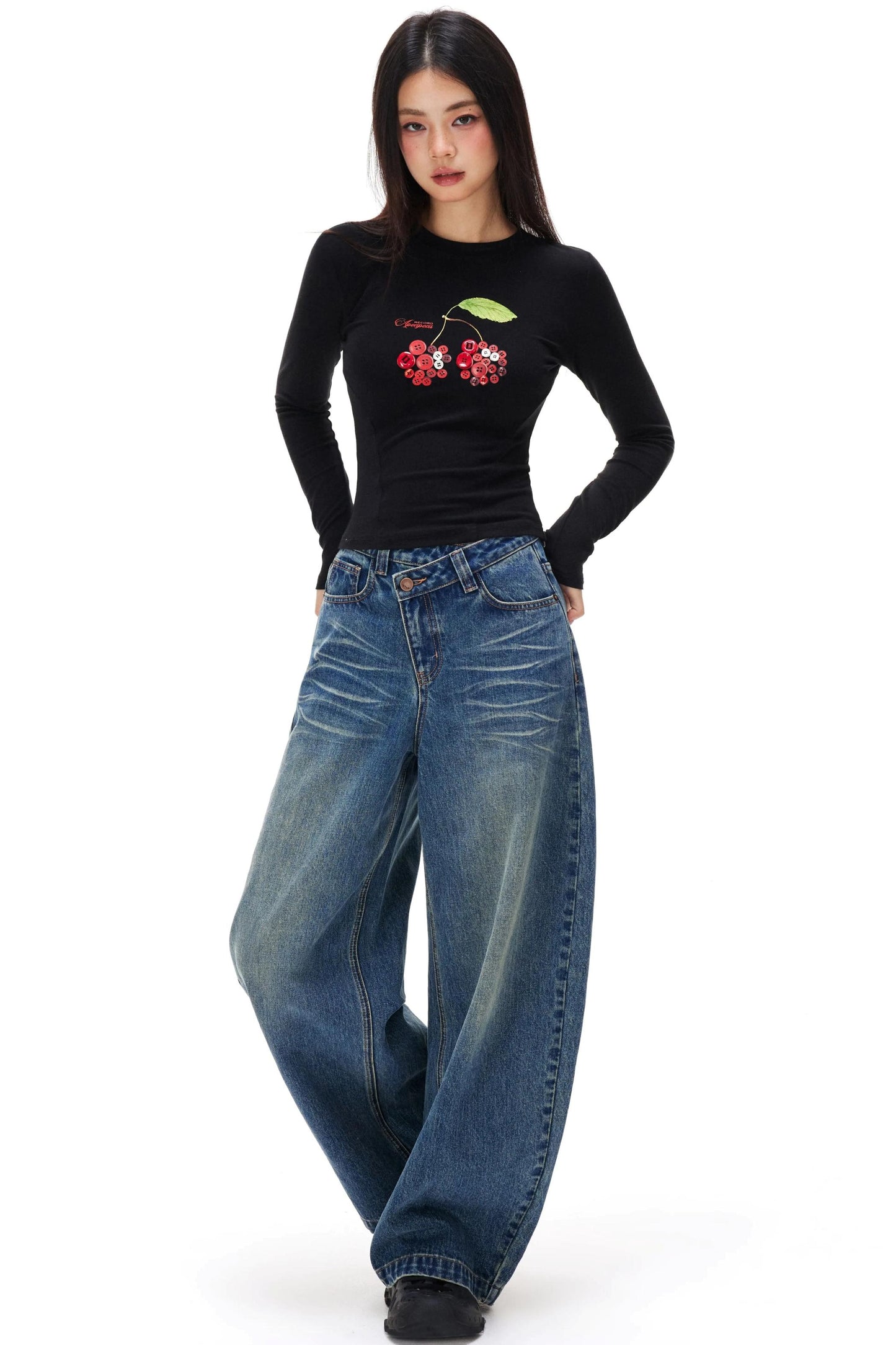 Vintage Distressed Whiskered Jeans