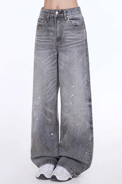 Retro Washed Denim Pants