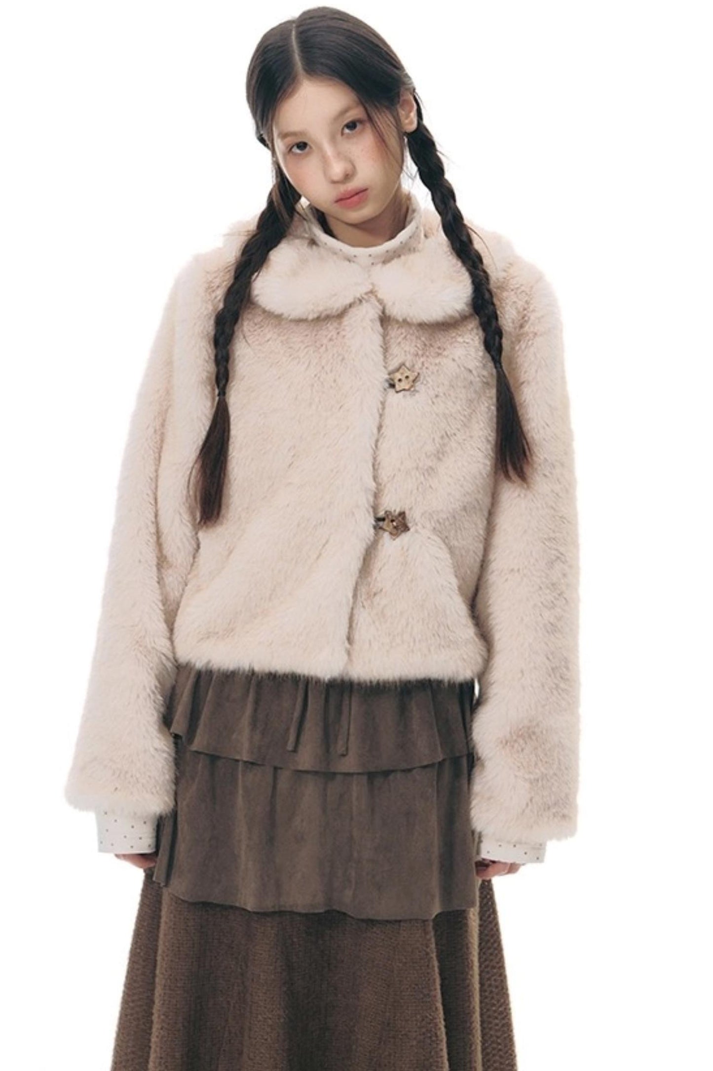 Patchwork Irregular Umbrella Skirt