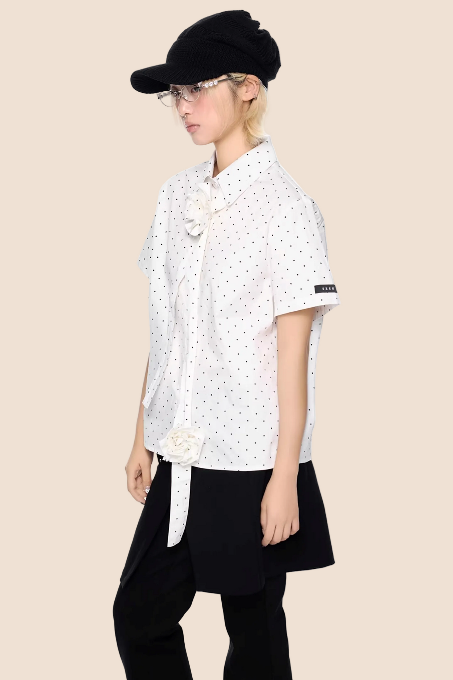 French Design Polka Dot Blouse