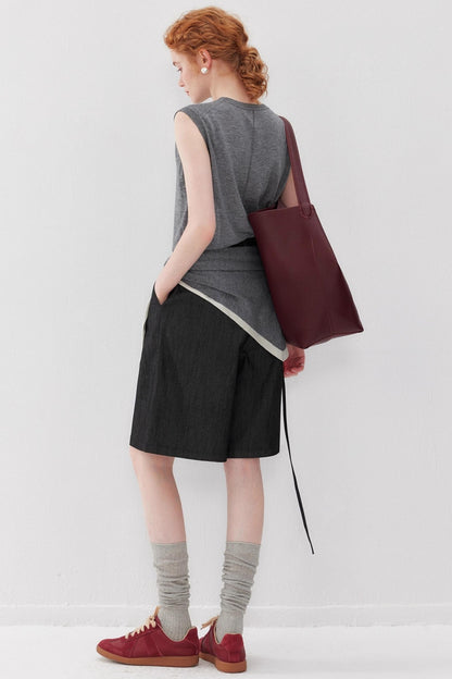 Diamond Checkered Wool Vest