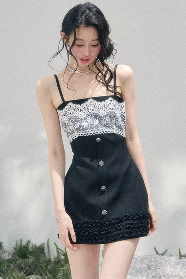 Night's Monologue Lace Dress