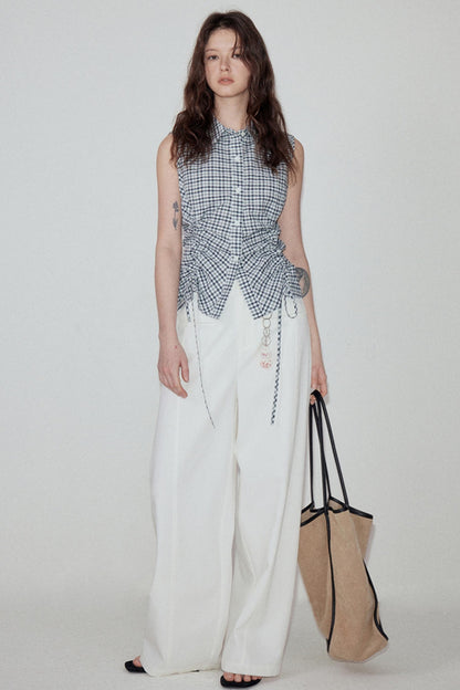 Summer Plaid Shirt Pants Set-Up