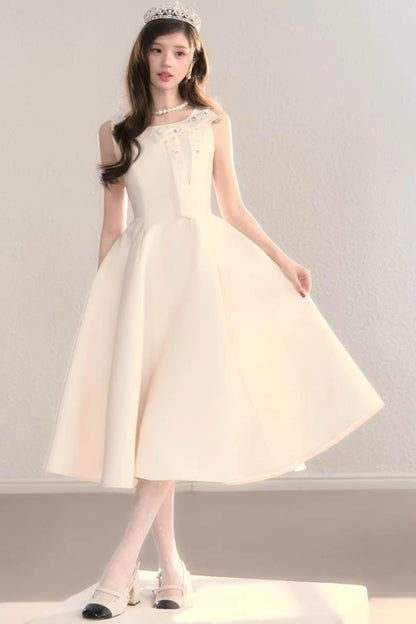 French Satin Bow Dress