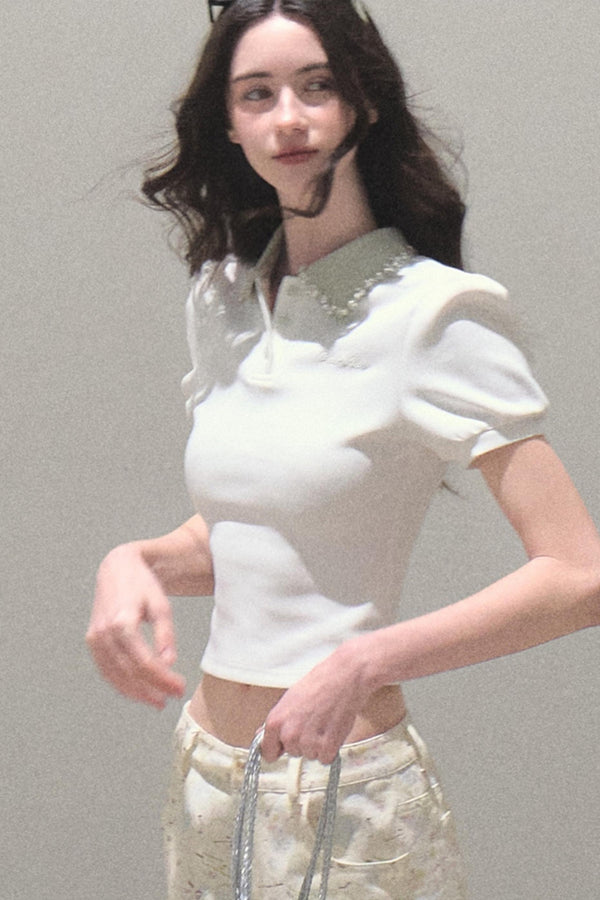 Sunset Diamond Polo Tee