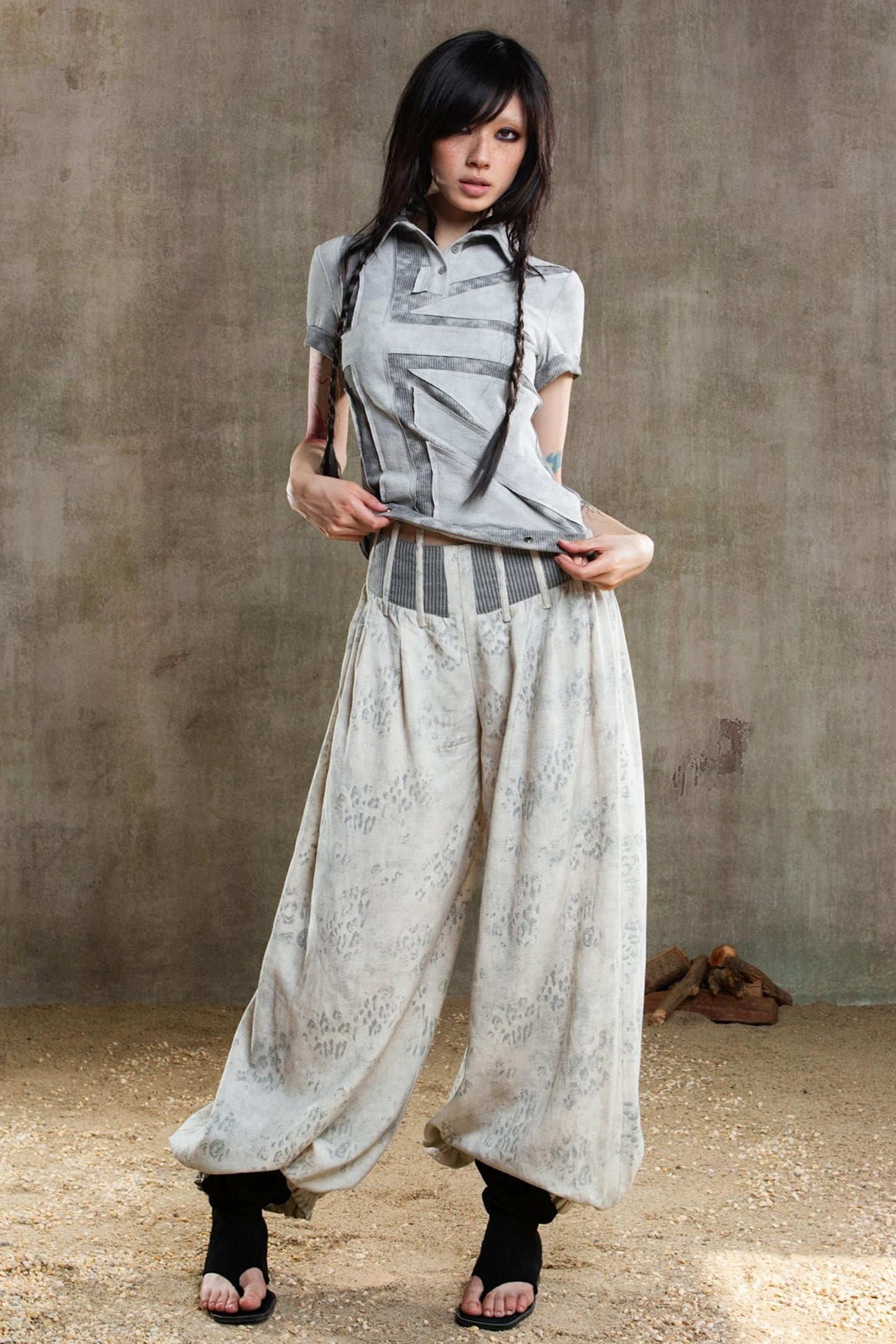 Retro Fishbone Pants