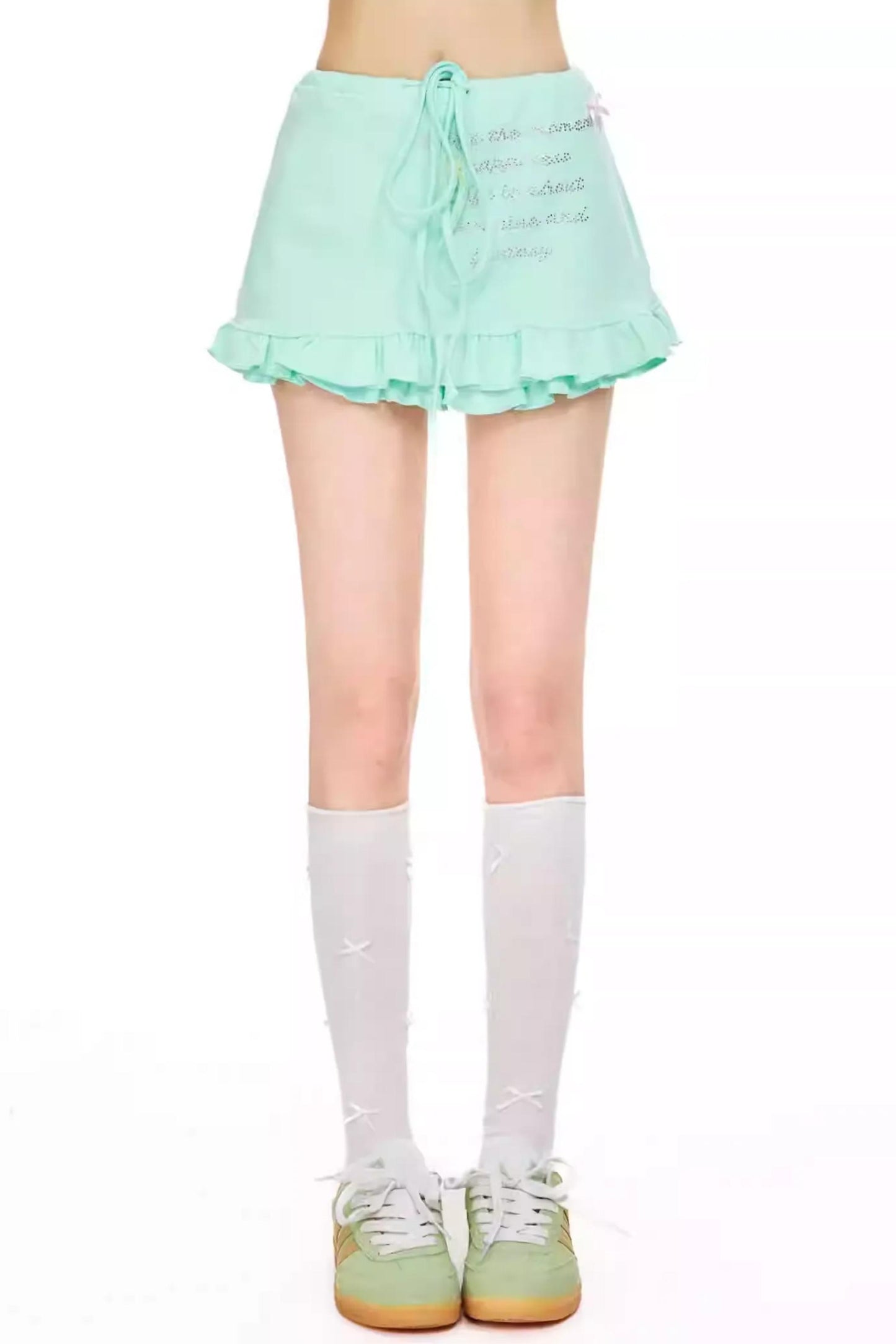 Ruffled Elastic Short Skirt