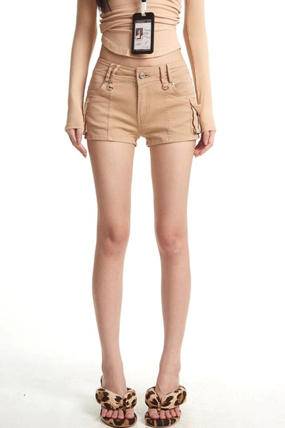 Cargo Pocket Denim Shorts