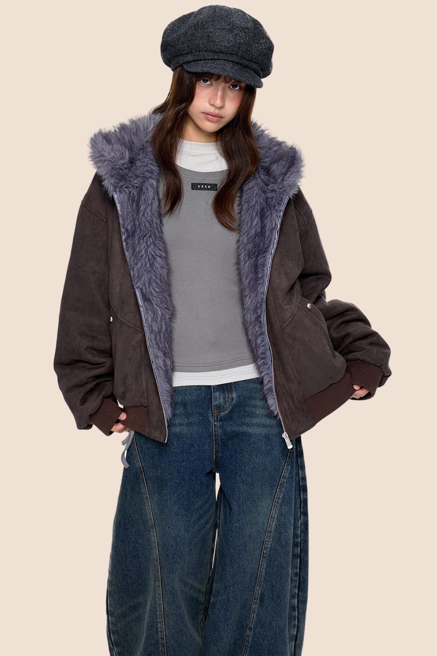 Soft Suede Chain Jacket