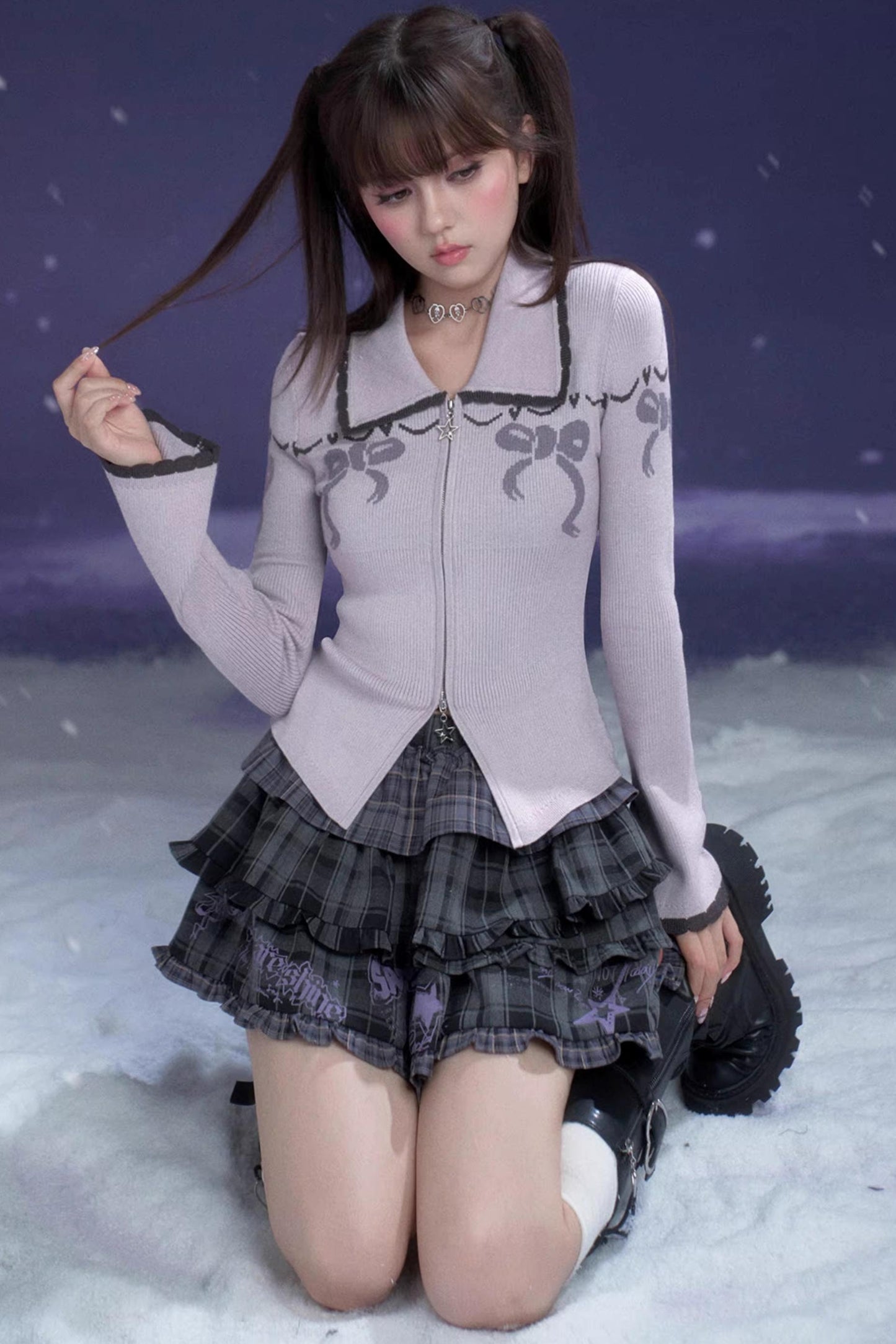 Sweet Taro Knit Cardigan