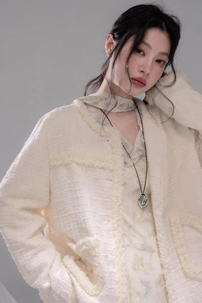 Soft Chic Glitter Wool Coat