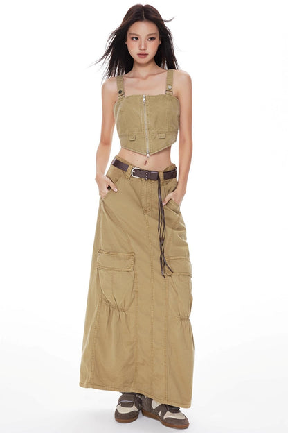 Retro Workwear Skirt