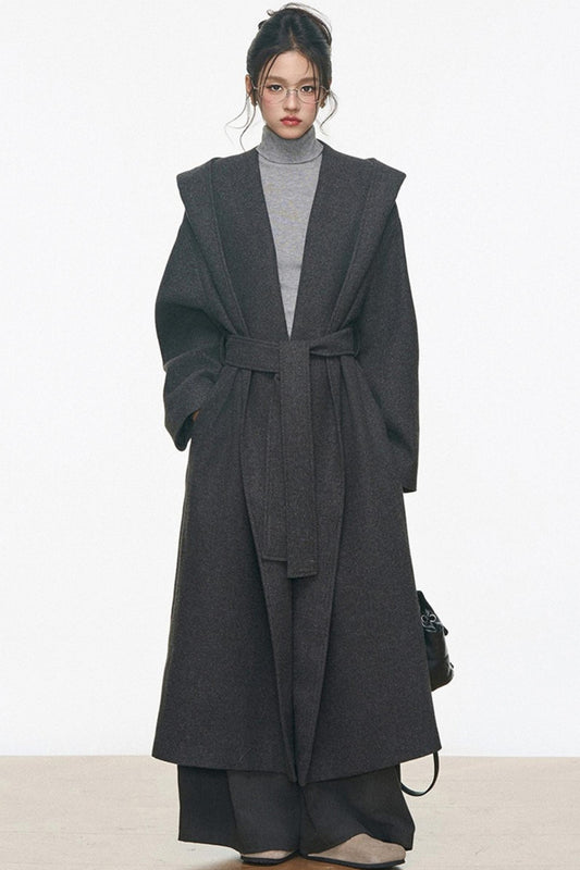 Woolen Wide-Leg Coat Set-Up