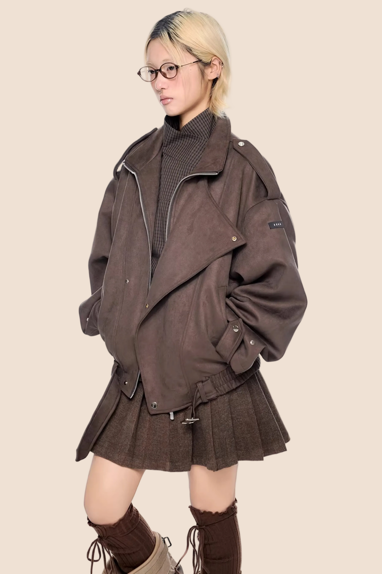 Maillard Faux Suede Retro Jacket