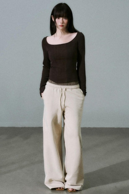 Plaid Patchwork Terry Sweatpants