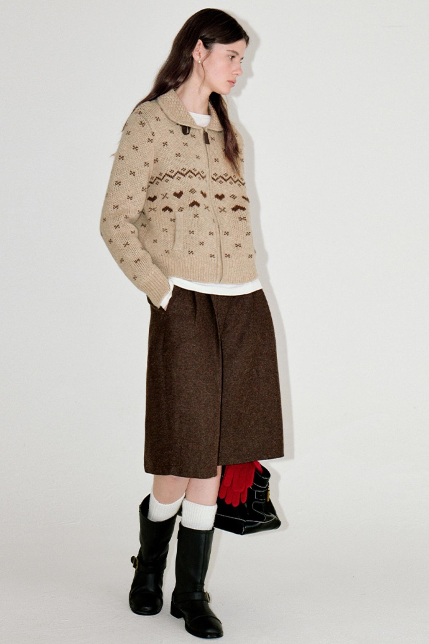 Retro Wool Fair Isle Cardigan